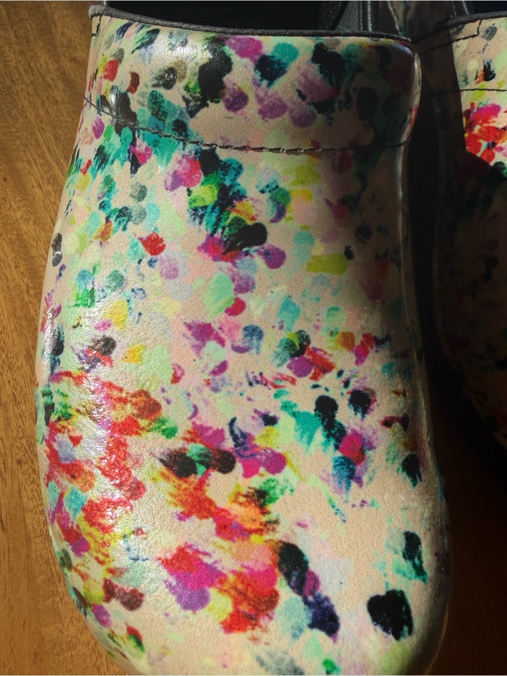 Dansko Colorful Paint-Splatter Shoe